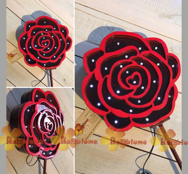 Grablampe Rose - Solar